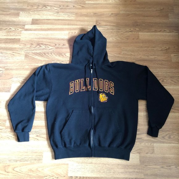 Champion Other - Champion sz L Bulldogs Full Zip Black Hooded Sweat